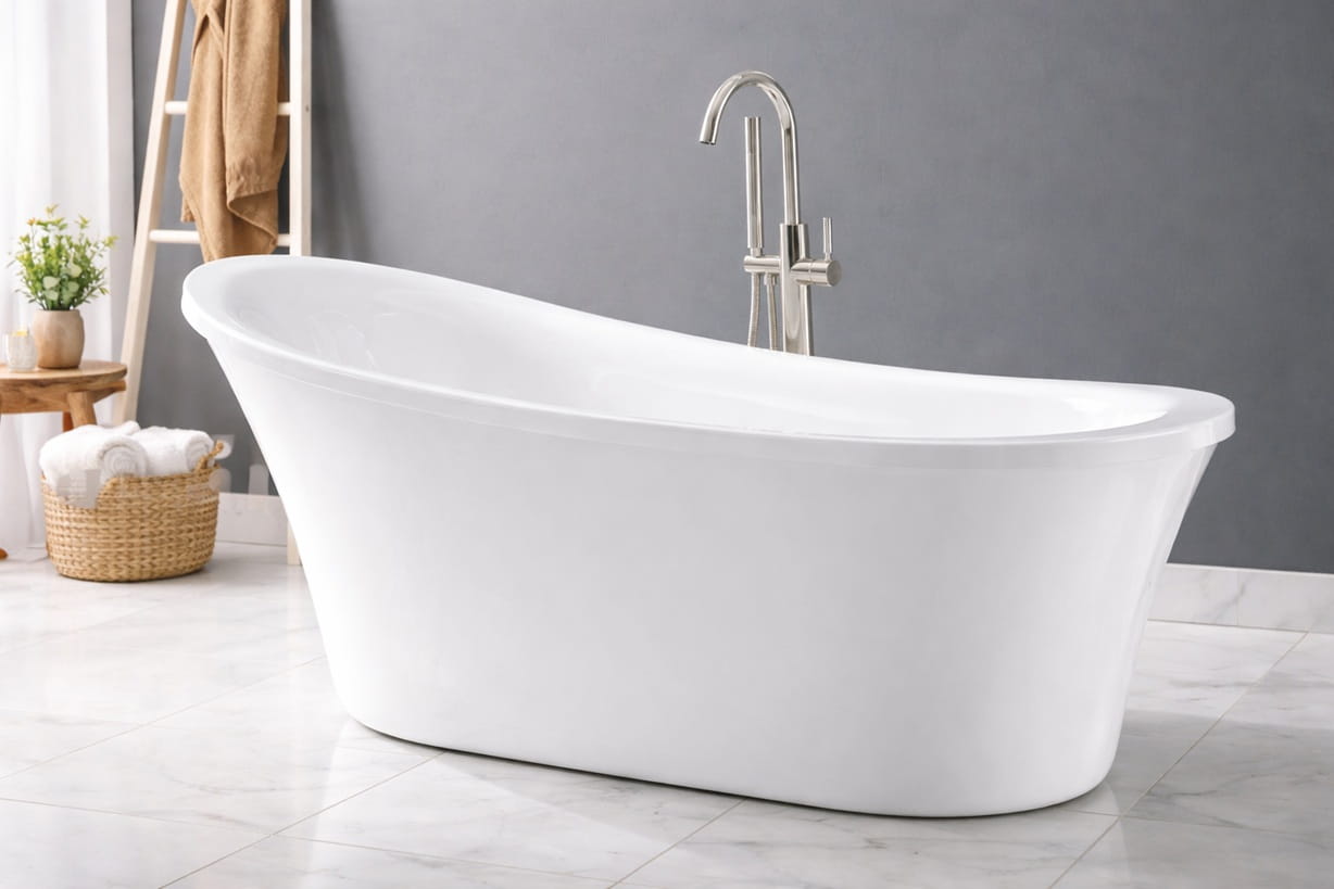 FontanaShowers luxury bathtub with elegant finish and spa-inspired interior styling